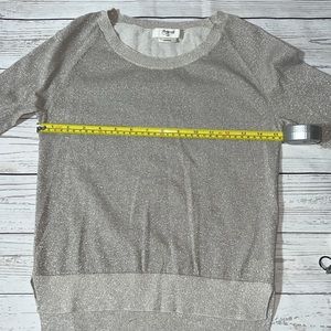 Bonpoint knit top Gray with Silver glittery thread. XS